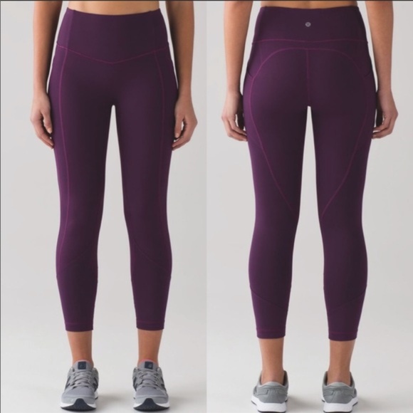 lululemon athletica Pants - Lululemon All The Right Places Crop II Darkest Magenta SZ 6